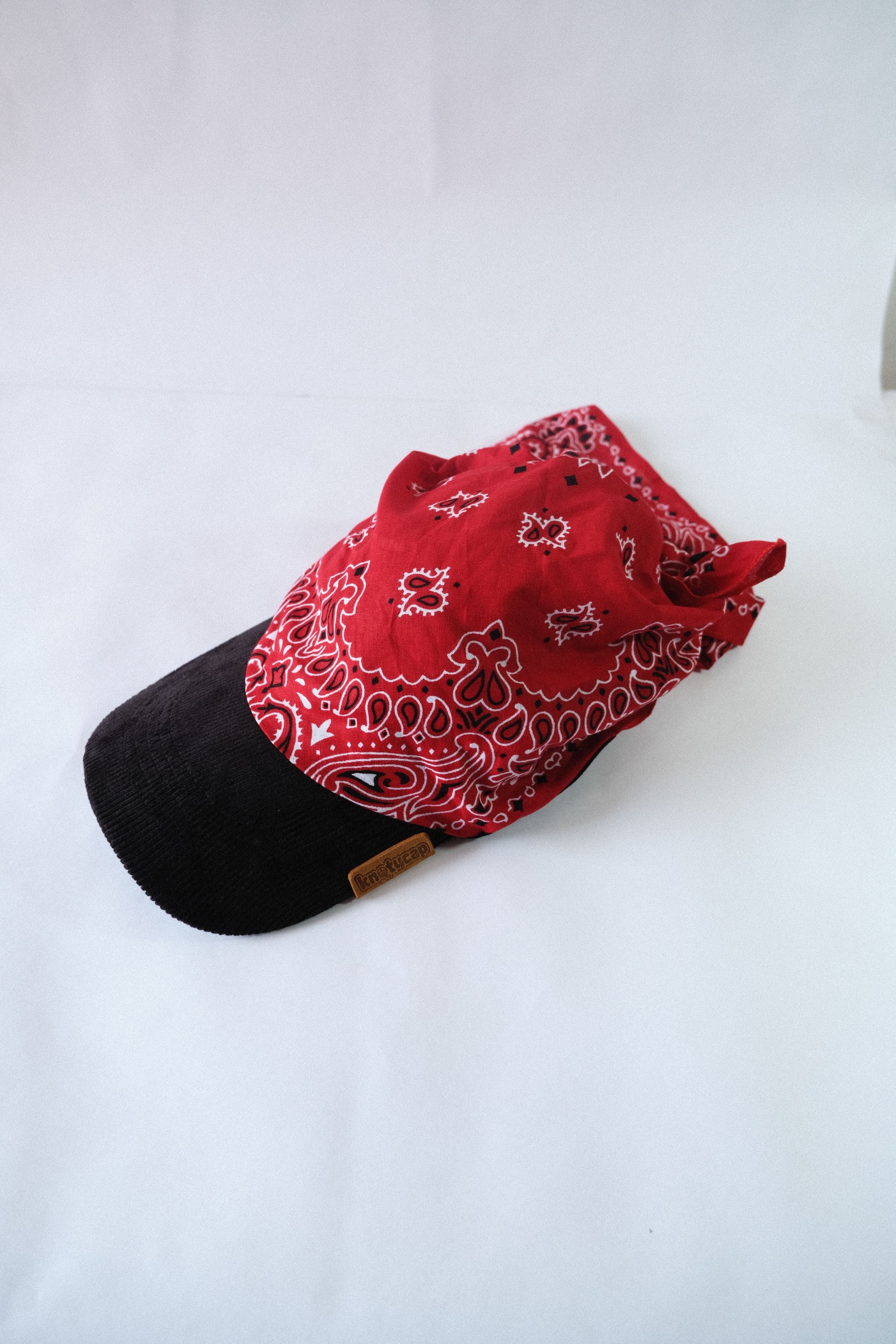 Ashen- Beige Corduroy Brim Bandana Cap | Cocoa Mud Kapri