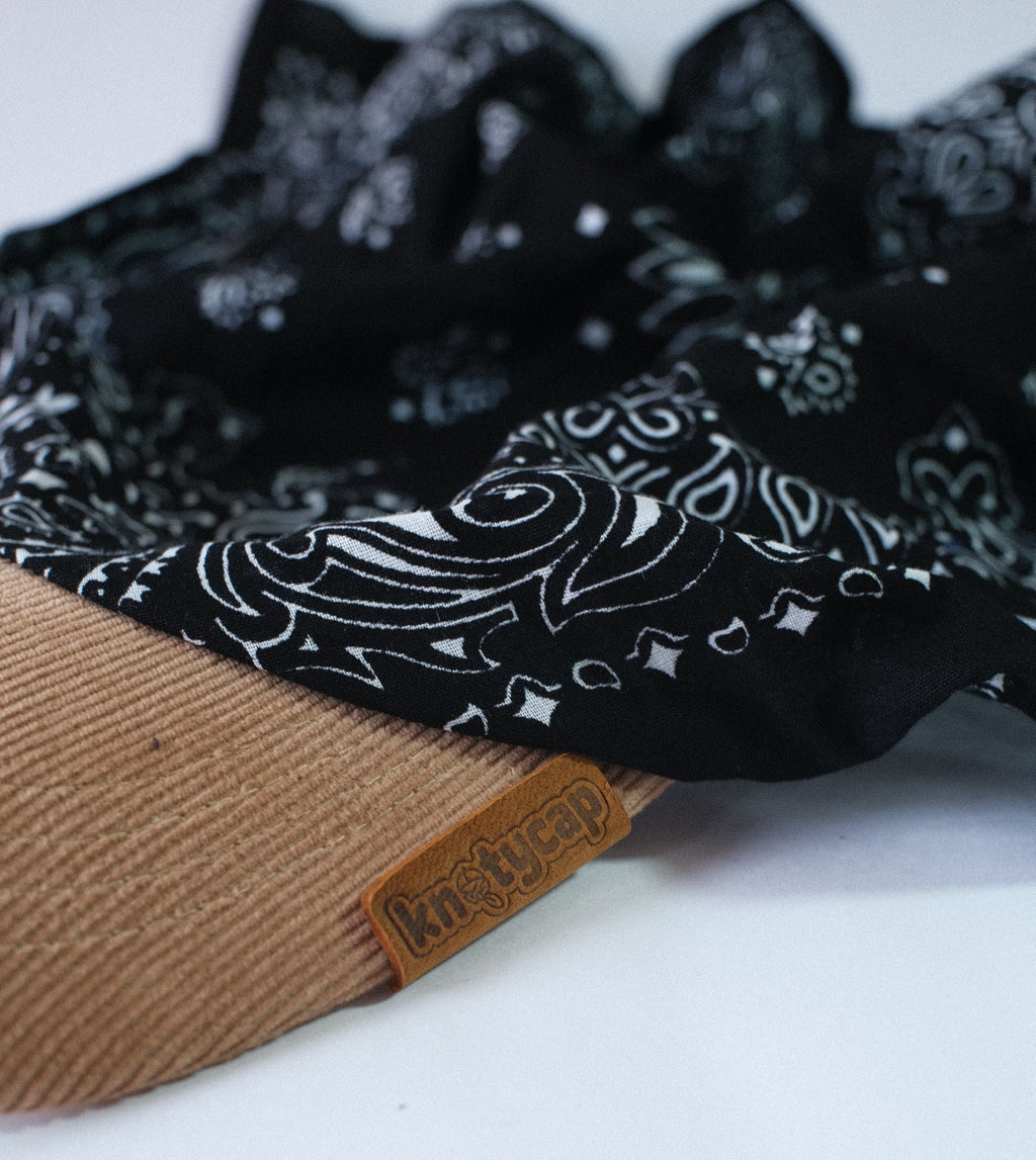 Beige Corduroy Brim |Black Veil  Kapri