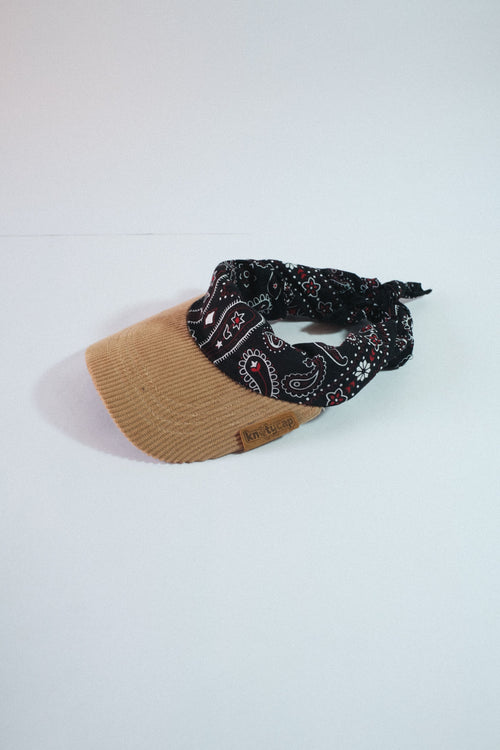 Beige Corduroy Brim | Crimson Core Kapri