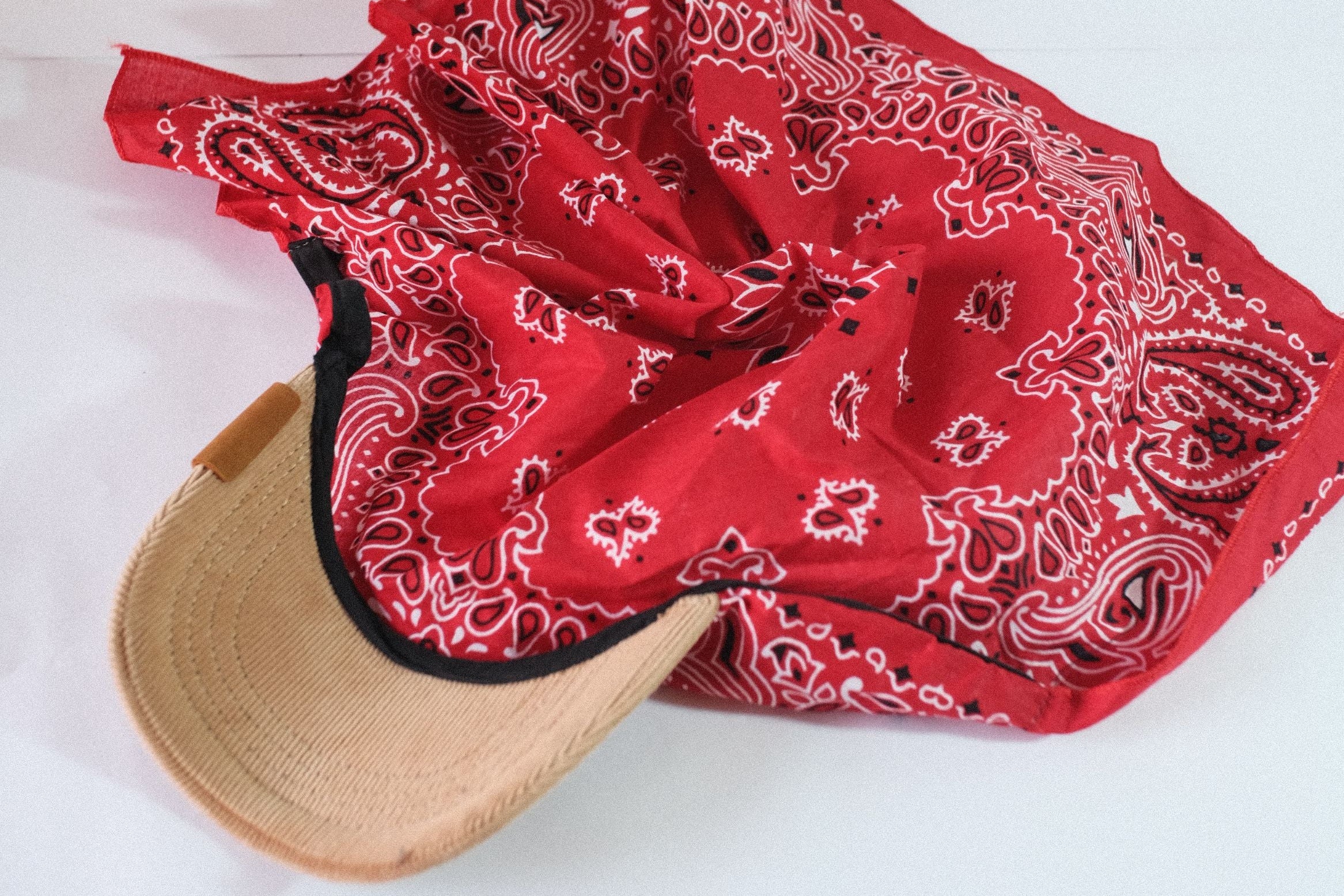 Beige Corduroy Brim | Crimson Veil Kapri