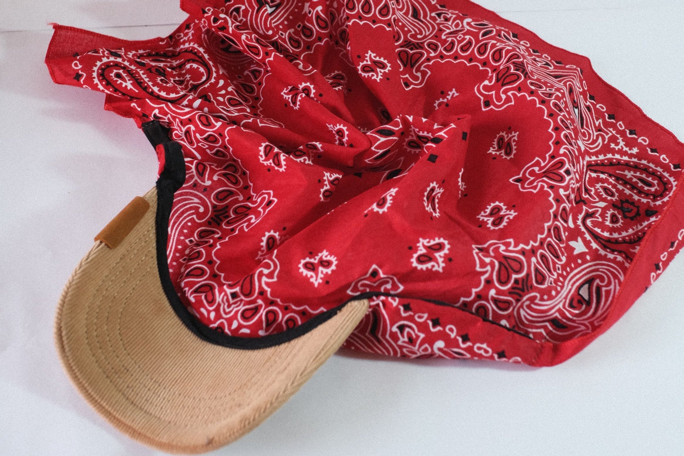 Beige Corduroy Brim | Crimson Veil Kapri