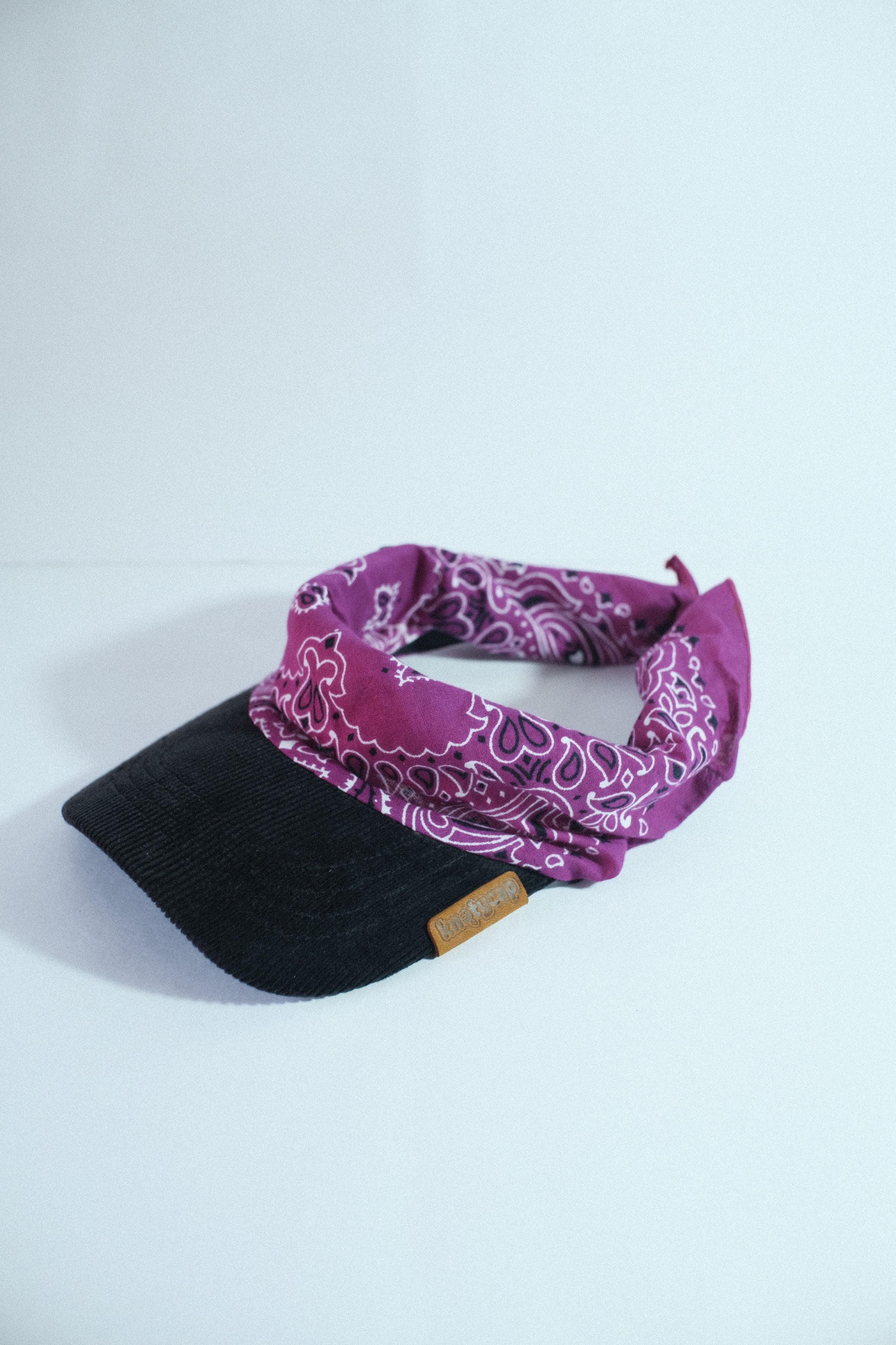 Black Corduroy Brim Pink Mix Kapri