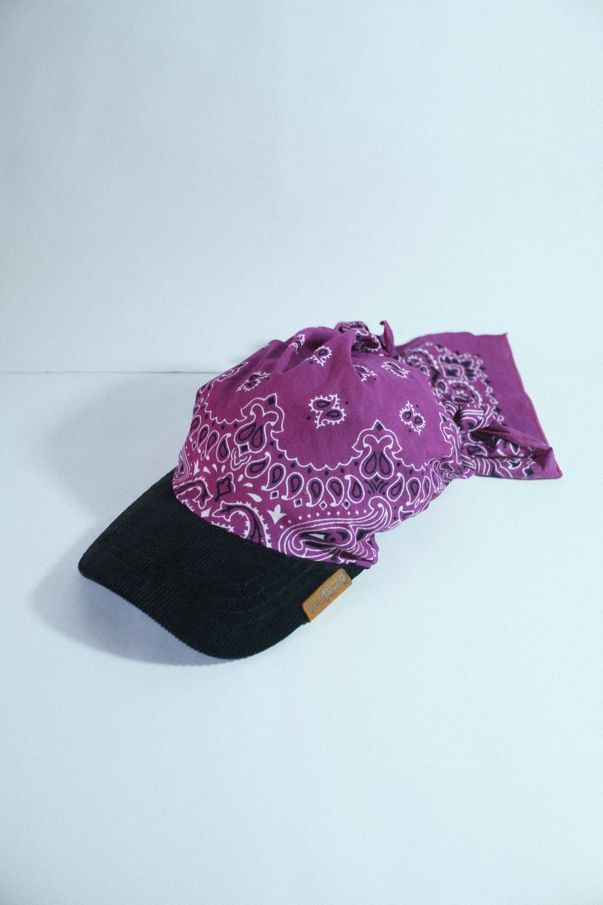 Ashen- Beige Corduroy Brim Bandana Cap | Cocoa Mud Kapri
