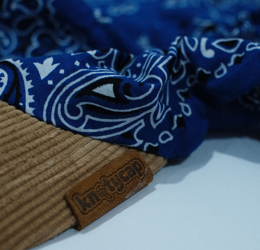 Beige Corduroy Brim | Iris Blue Kapri