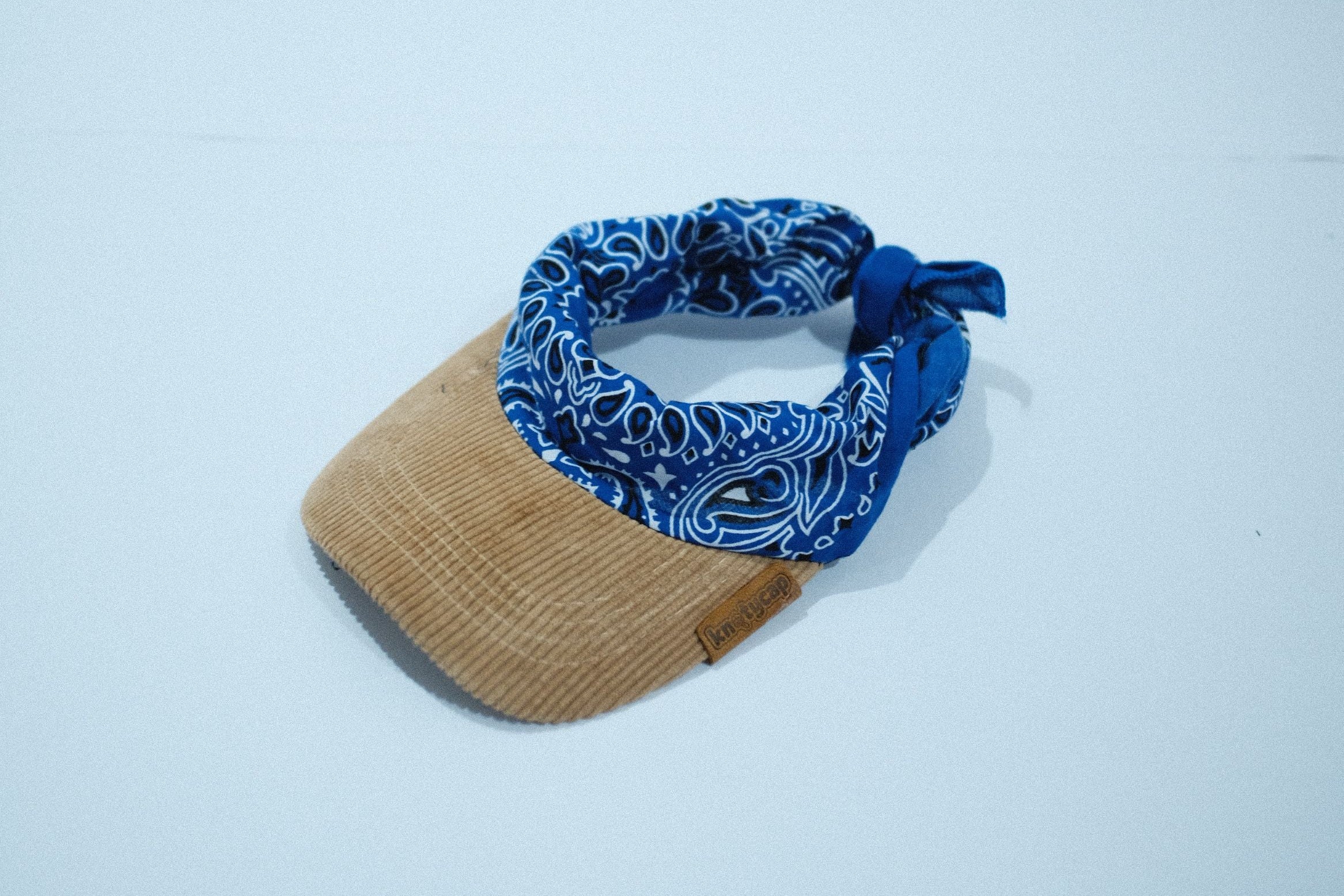 Beige Corduroy Brim | Iris Blue Kapri