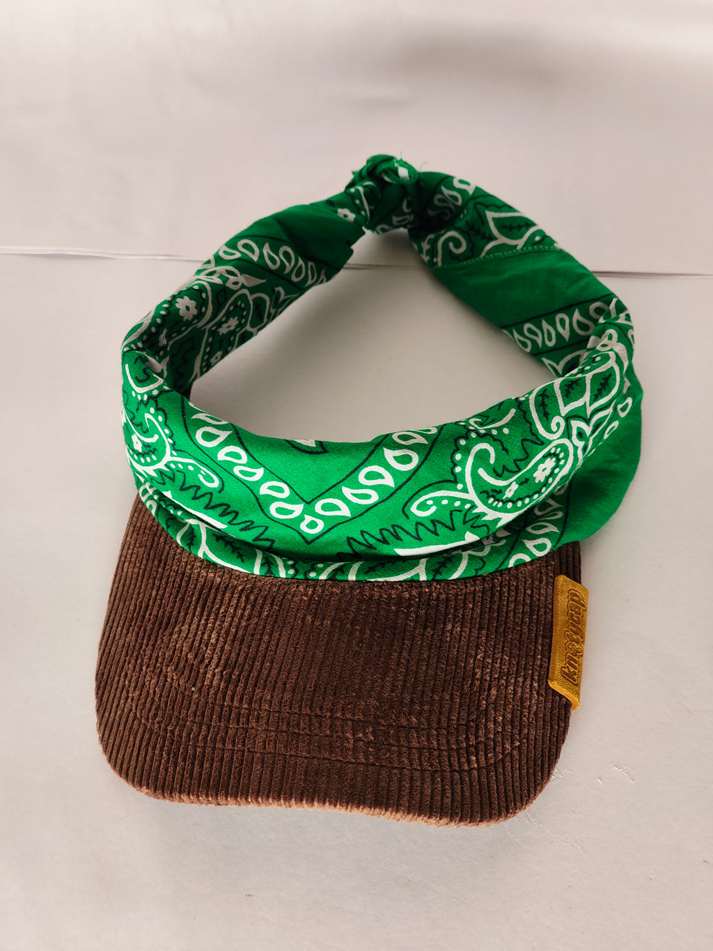 Dark Brown Corduroy Brim | Green  Kapri