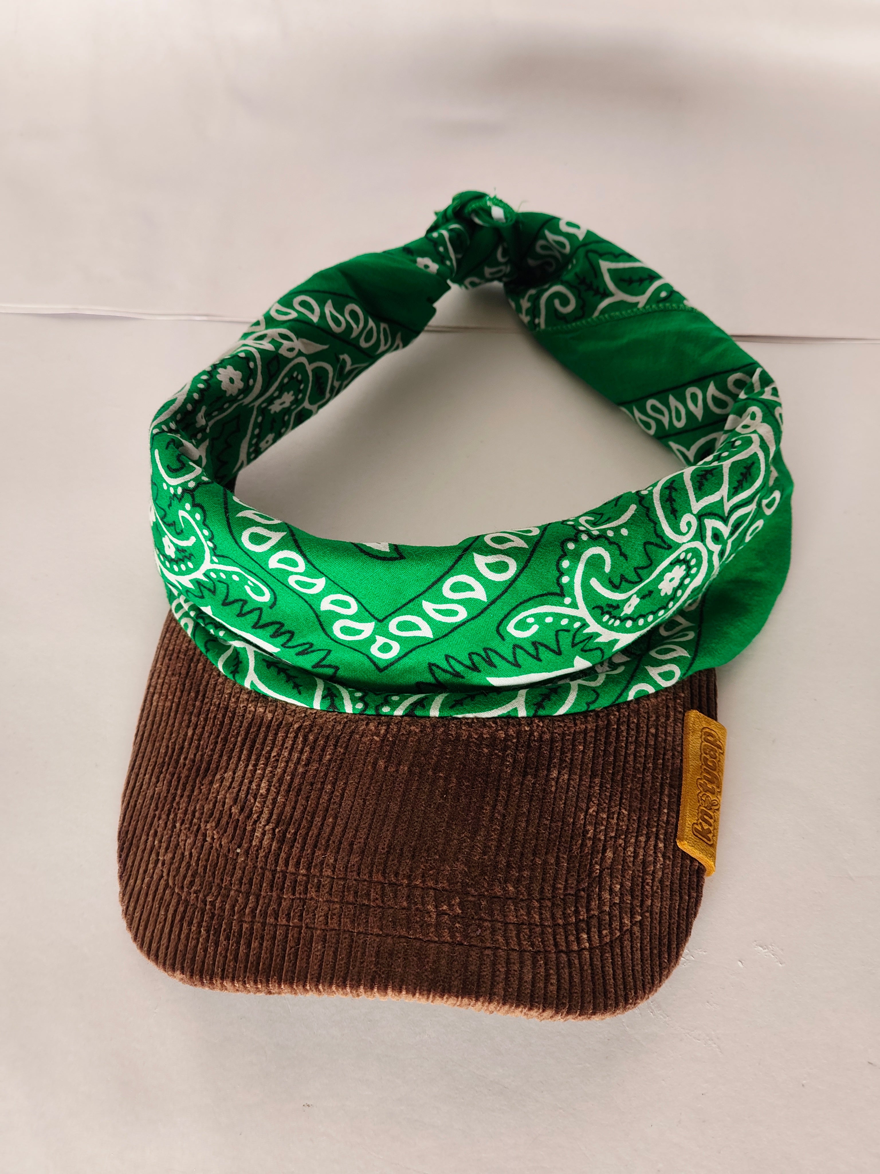 Dark Brown Corduroy Brim | Green  Kapri
