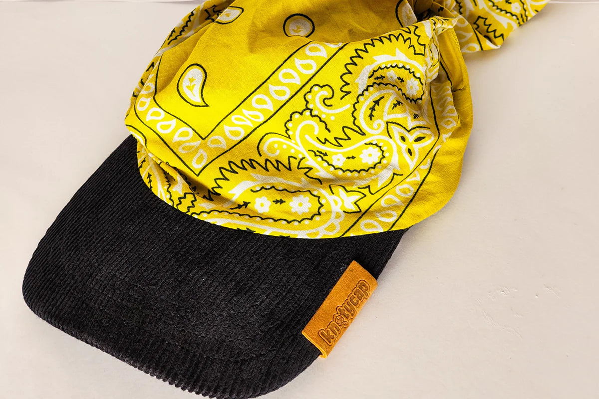 Ashen- Beige Corduroy Brim Bandana Cap | Cocoa Mud Kapri
