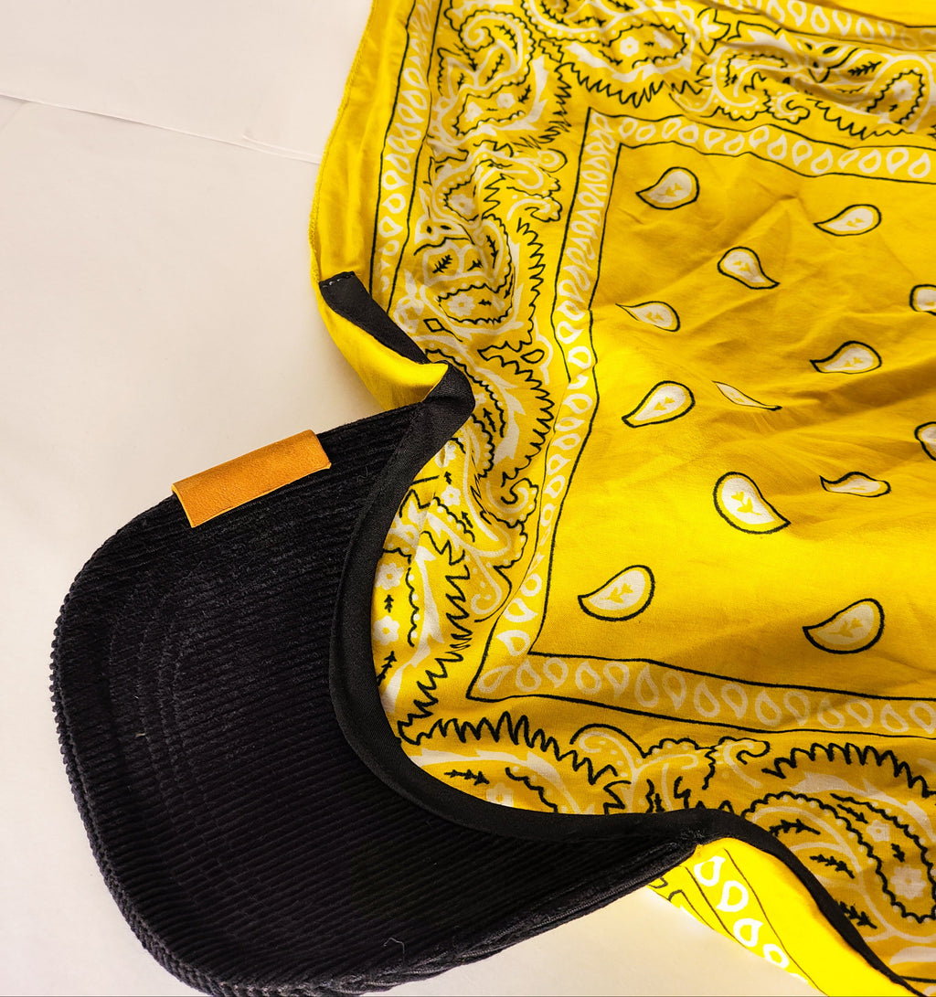 Black Corduroy Brim | Canary Mix Kapri