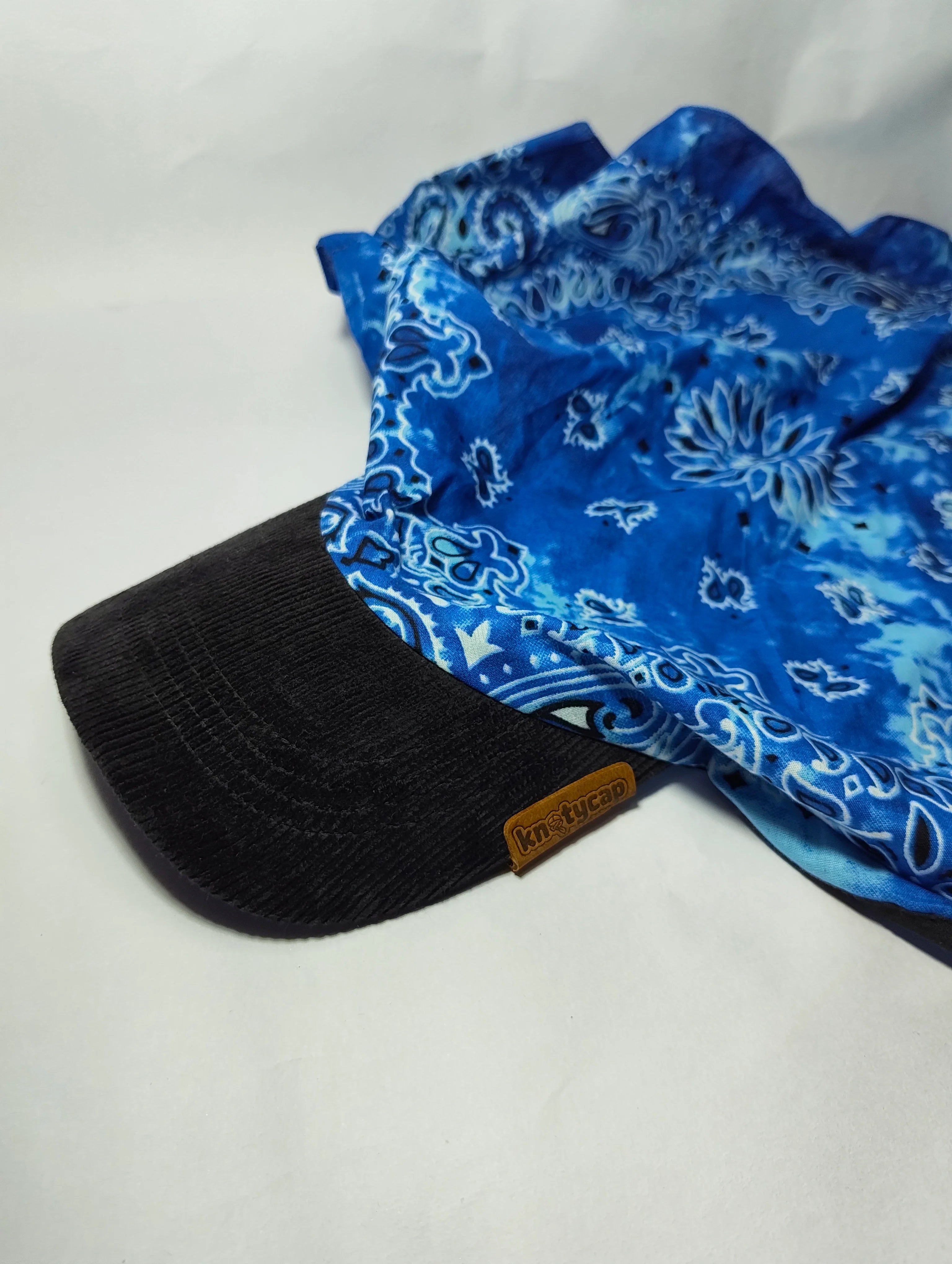 Ashen- Beige Corduroy Brim Bandana Cap | Cocoa Mud Kapri