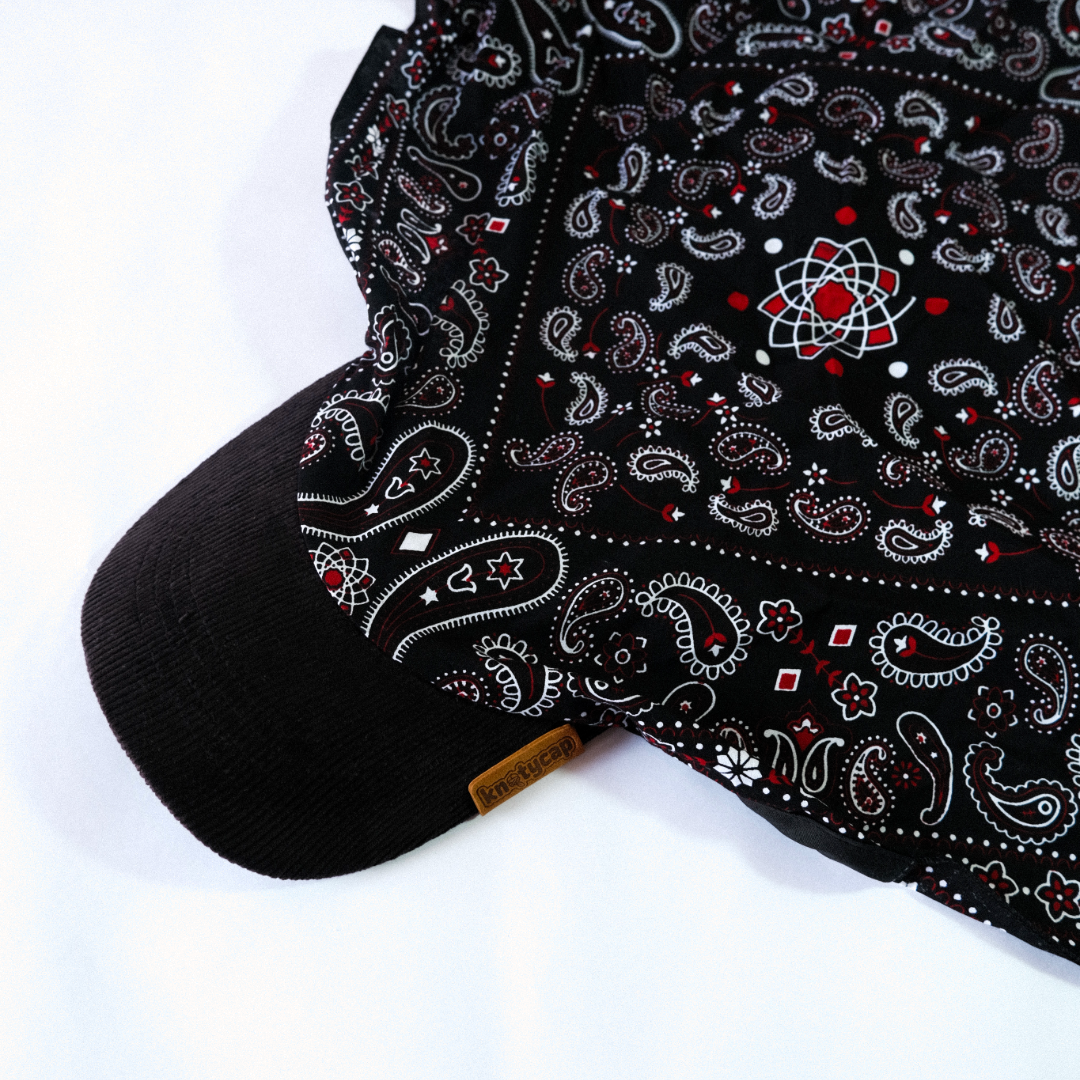 Ashen- Beige Corduroy Brim Bandana Cap | Cocoa Mud Kapri